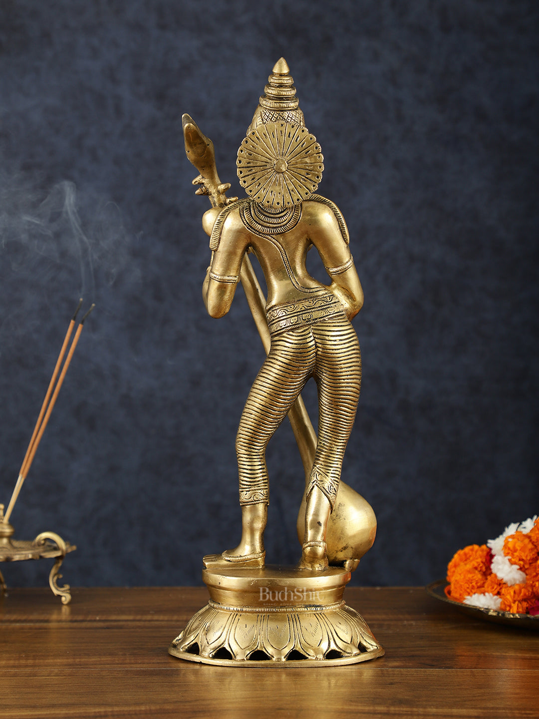 Brass Superfine Standing Goddess Saraswati Idol – 18" Height, Unique Design