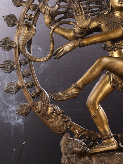 Pure Brass large sized Nataraja Statue - 33 inch