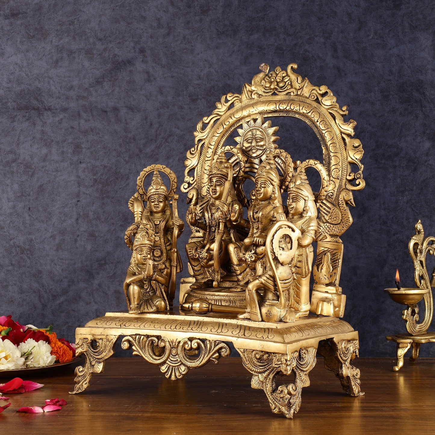 Brass Superfine Shri Ram Darbar Idol - 16 Inch