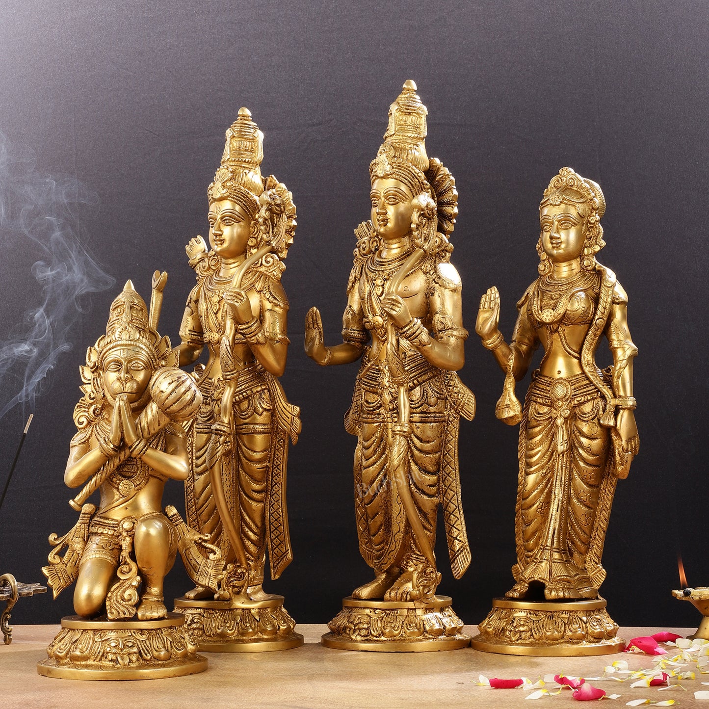 Superfine Brass Rama Darbar Idols Set - 20"