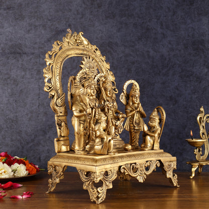Brass Superfine Shri Ram Darbar Idol - 16 Inch