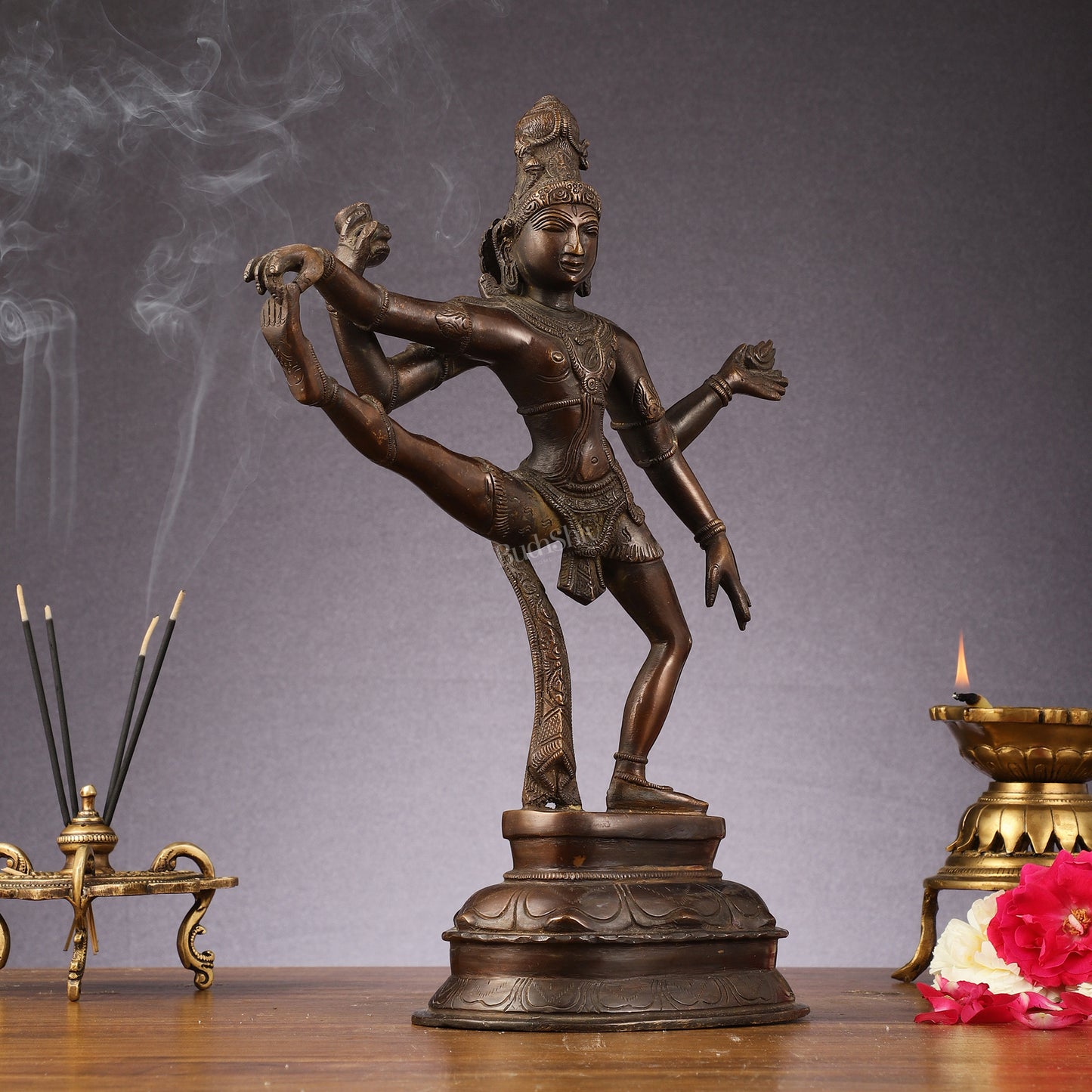 Pure Brass Dancing Shiva statue | 14" Height