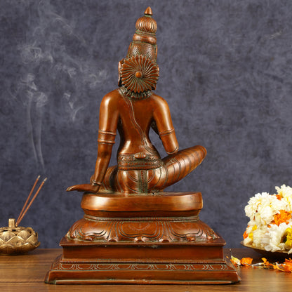 Pure Brass Seated Goddess Uma Parvati Idol | Height: 14 inch