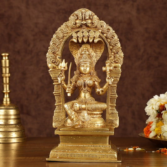 Brass Mariamman Karumariamma Idol | Height: 9.5 inch