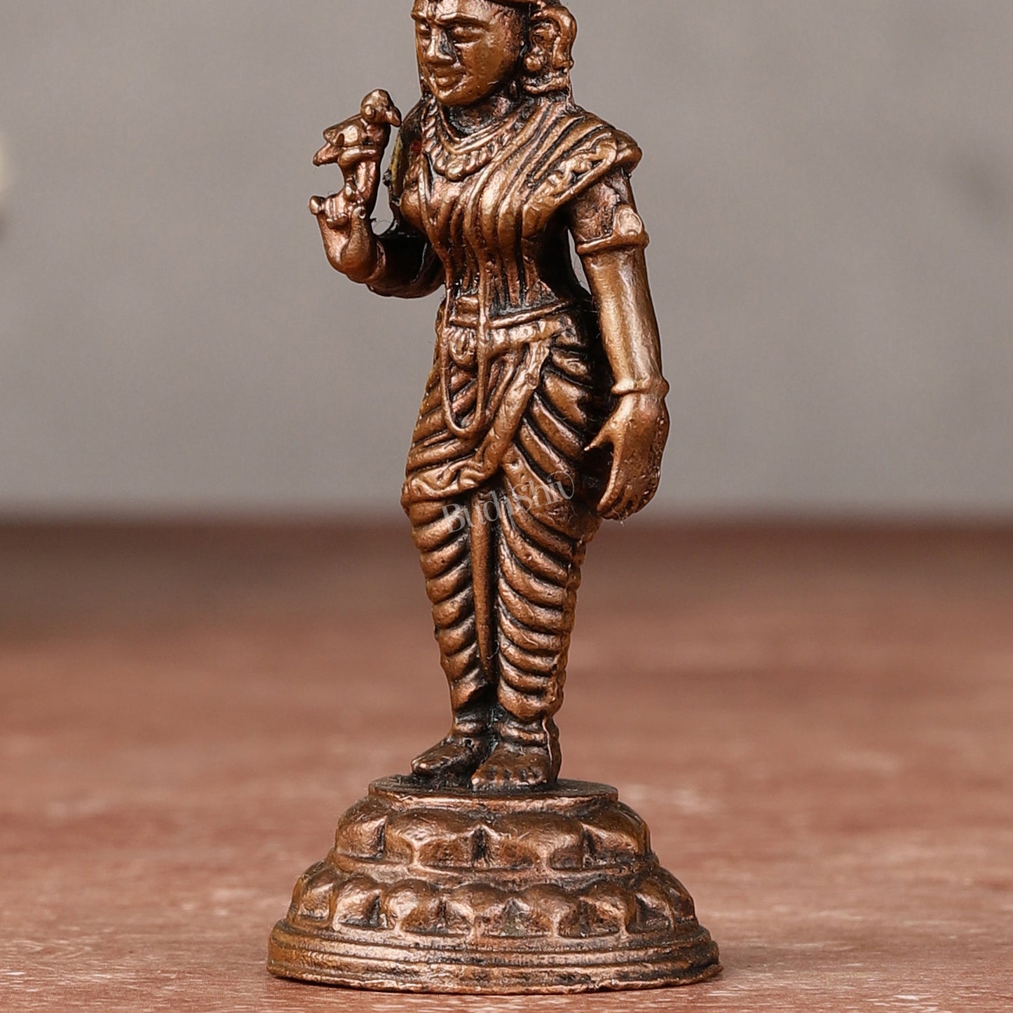 Pure Copper Meenakshi Amman Idol - 3-inch