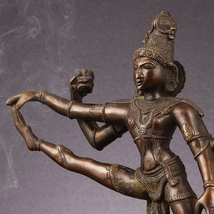 Pure Brass Dancing Shiva statue | 14" Height