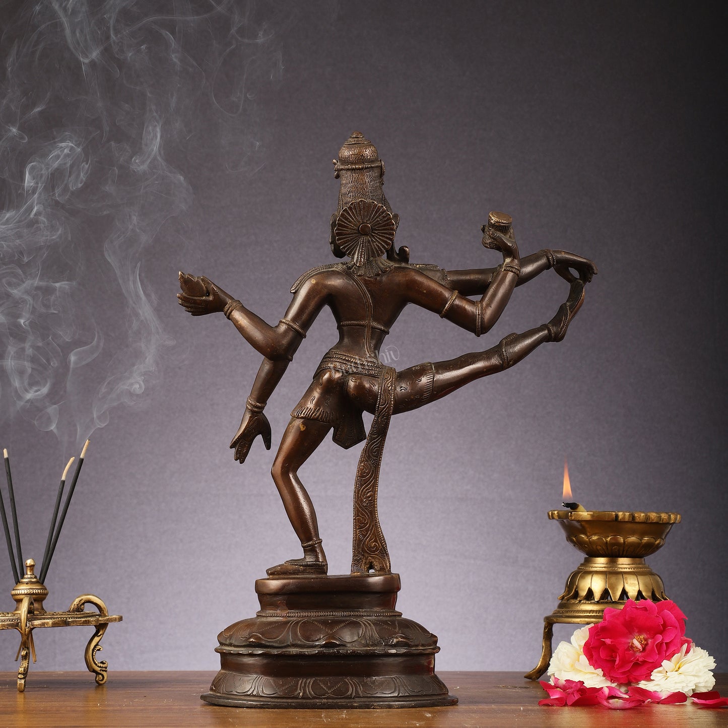 Pure Brass Dancing Shiva statue | 14" Height