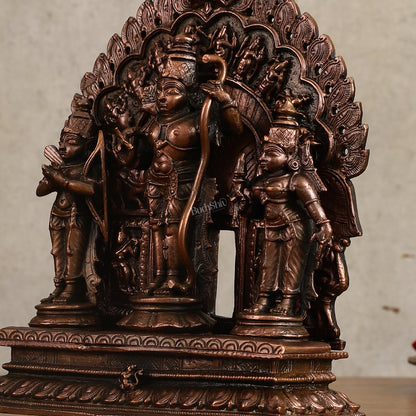 Pure Copper Ram Darbar Idol - 7 in Height