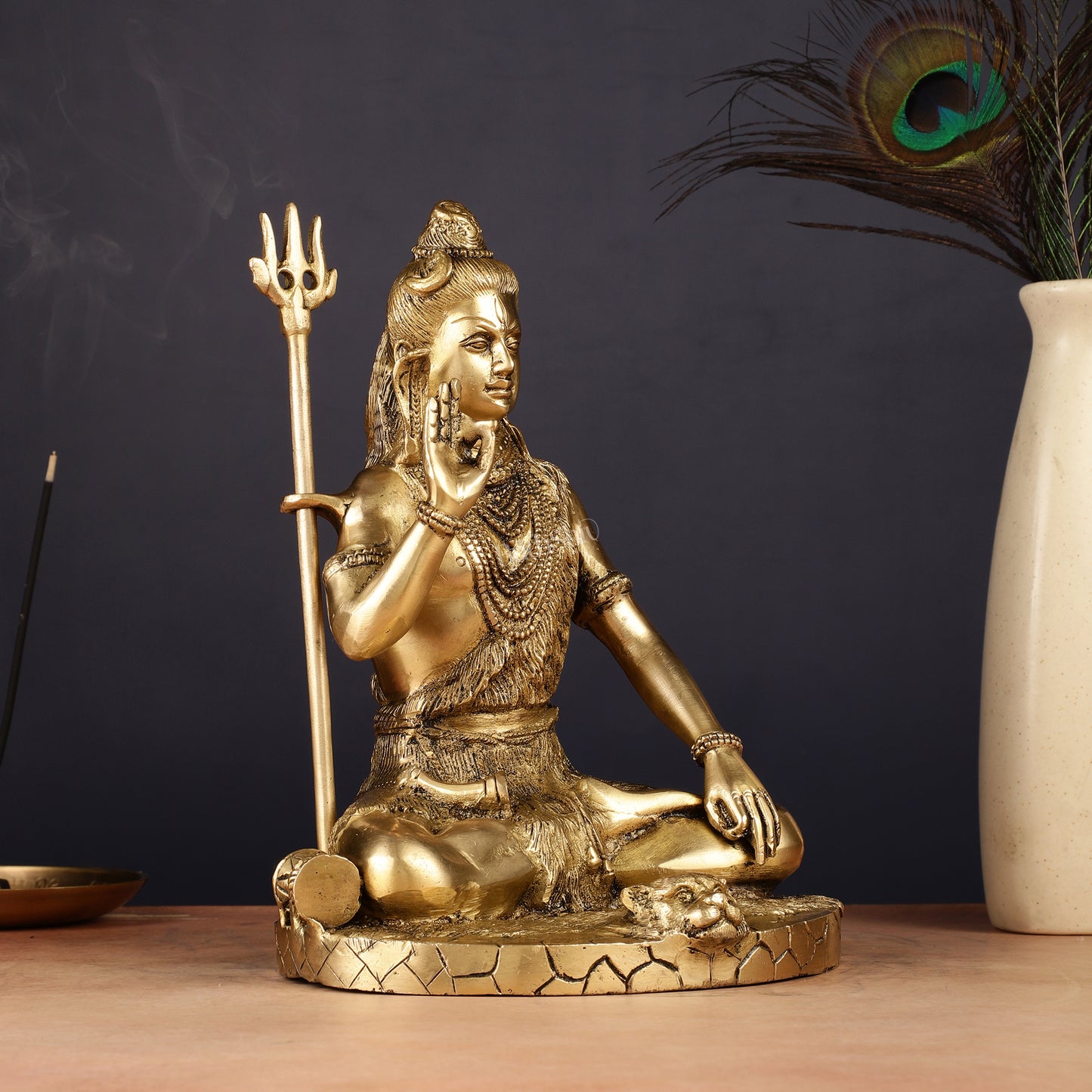 Brass Handcrafted Lord Shiva Statue | 10"