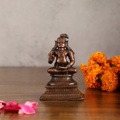 Pure Copper Swamy Nammazhwar Idol - 3 Inches