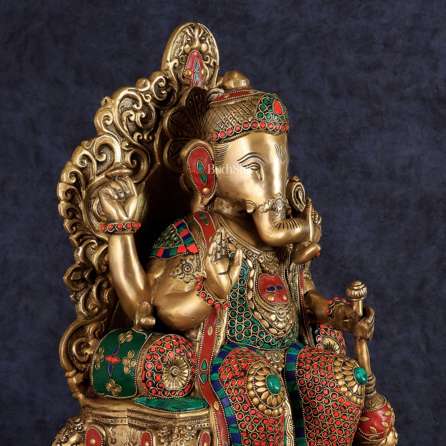 Brass Lalbaug Ka Raja Ganapati Statue - 17"