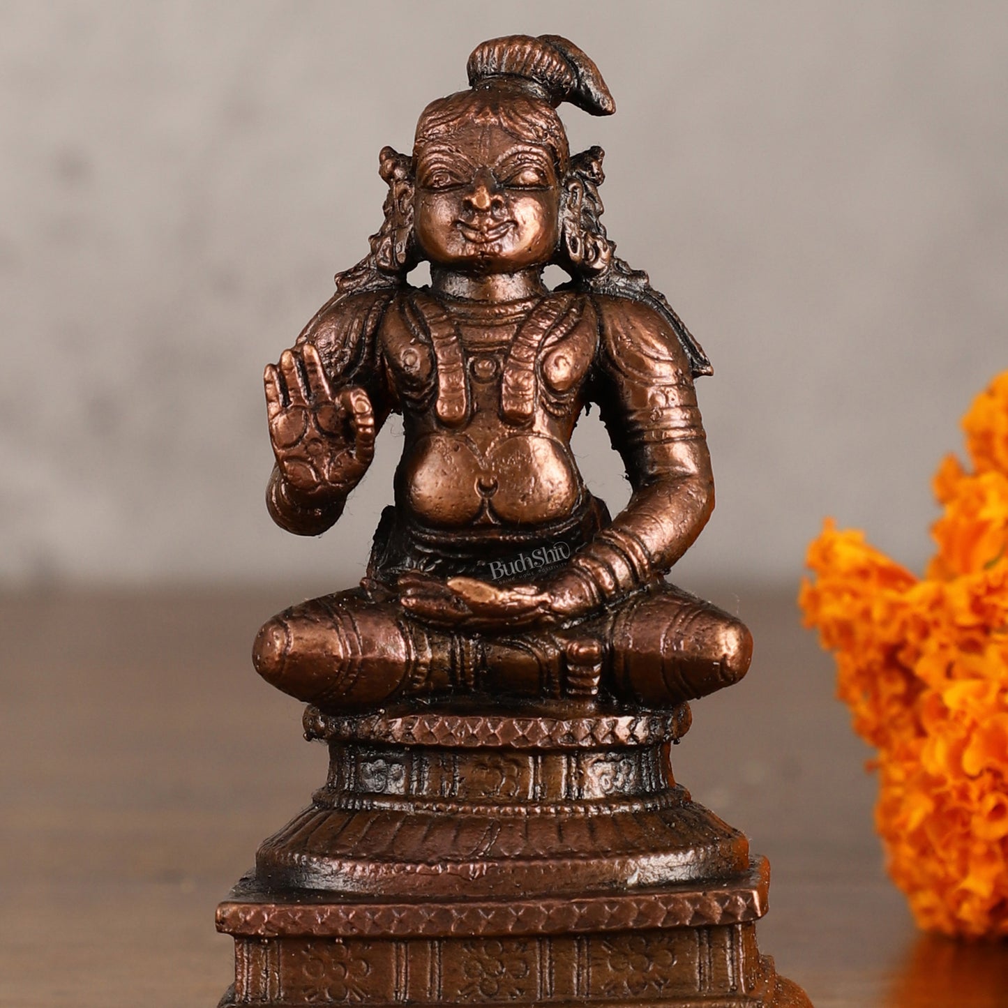 Pure Copper Swamy Nammazhwar Idol - 3 Inches