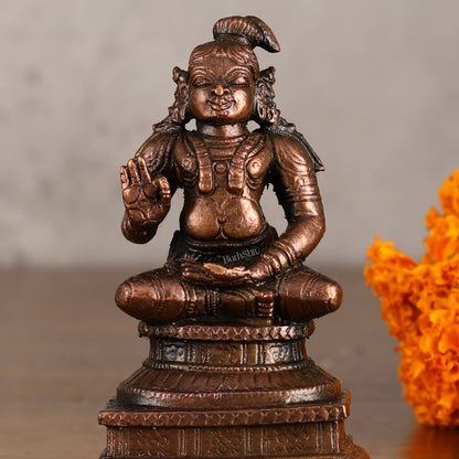 Pure Copper Swamy Nammazhwar Idol - 3 Inches