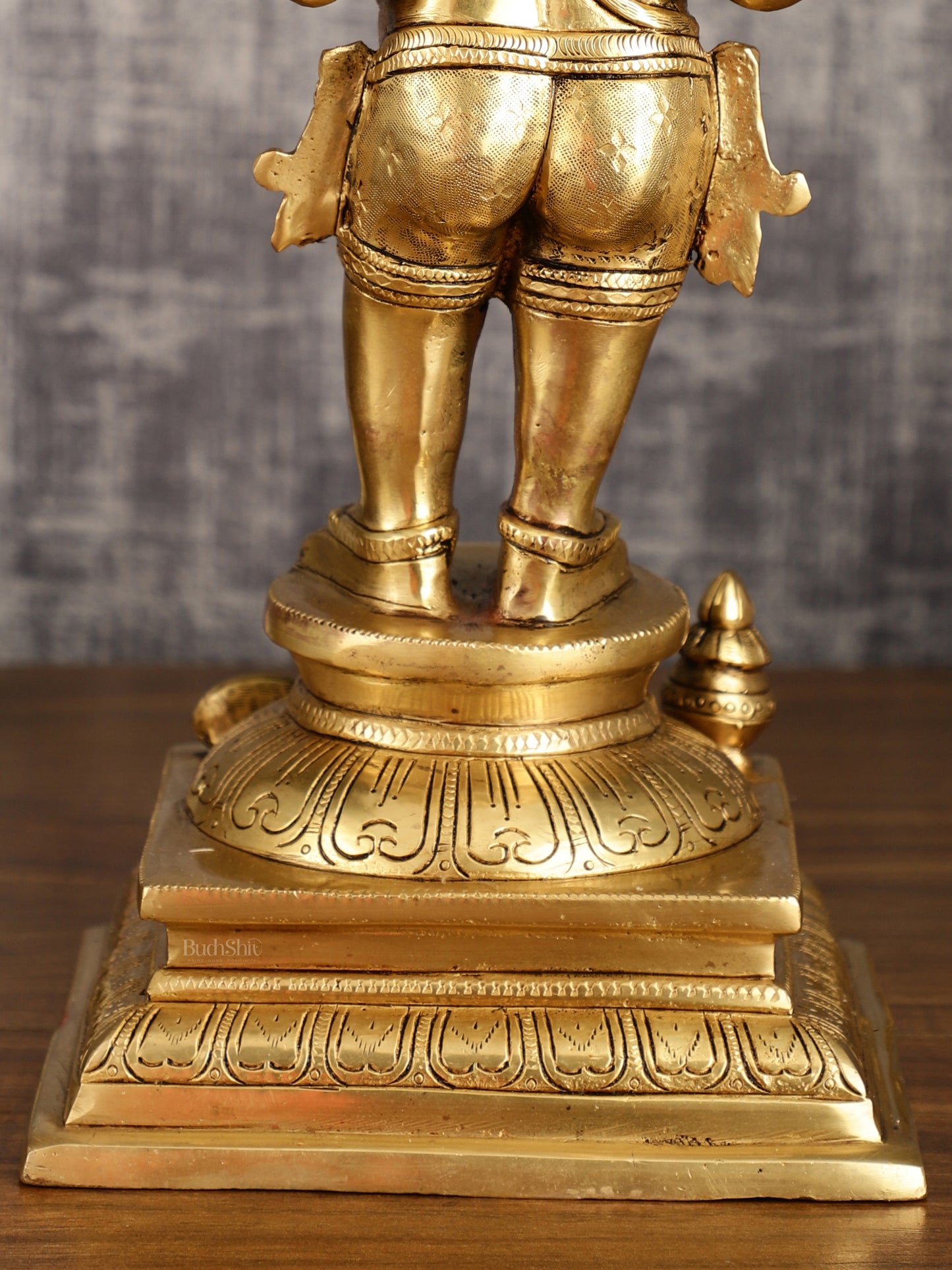 Superfine Brass Standing Ganesha Statue – 16.5 Inches