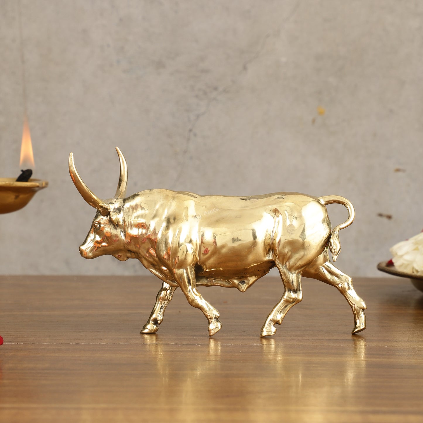 Pure Brass Bull Showpiece Vastu Special - 3.5 in Height