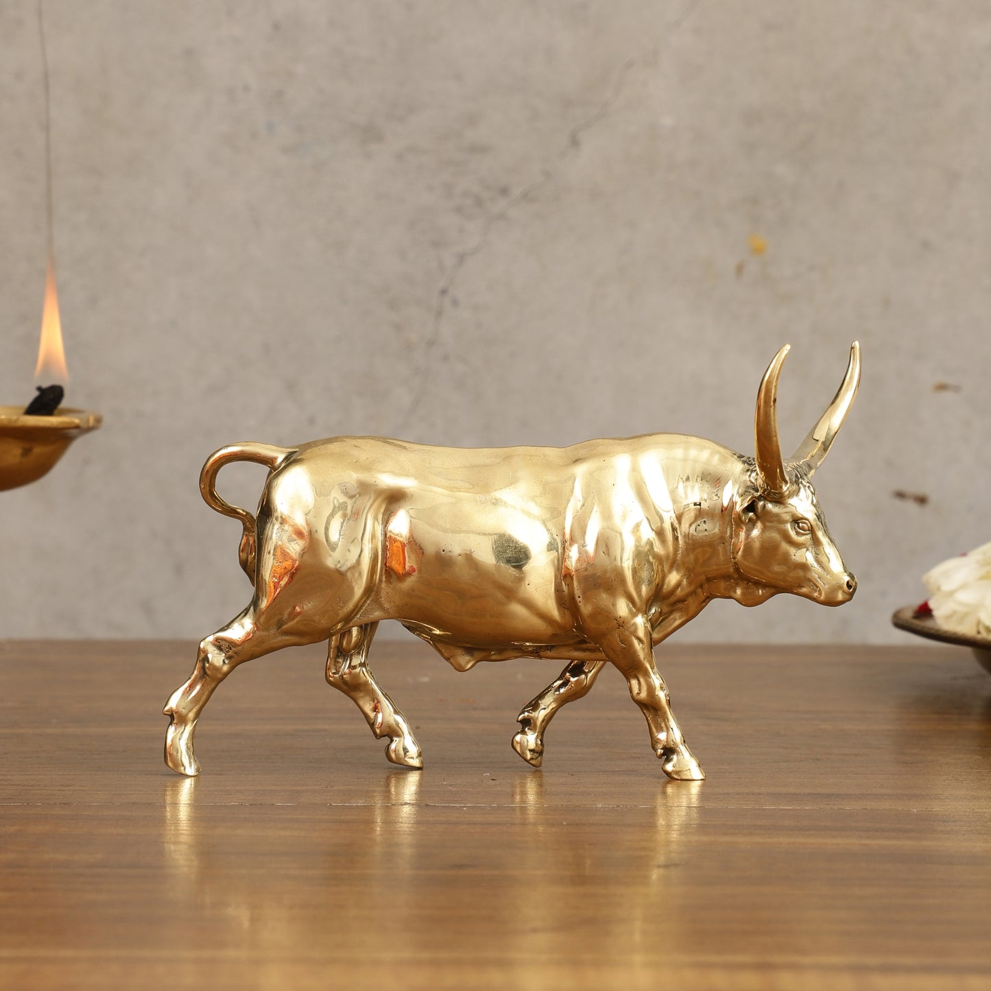 Pure Brass Bull Showpiece Vastu Special - 3.5 in Height