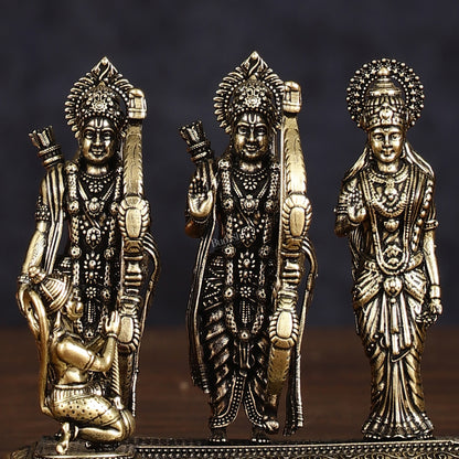 Intricate Brass Lightweight Ram Darbar Idol - 3" Tall