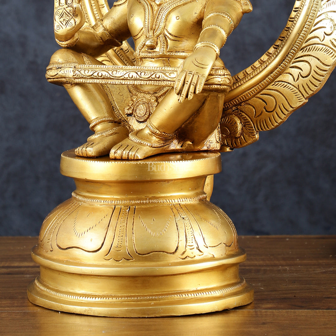 Brass Lord Ayyappa Swamy Ayyappan Statue - 18"