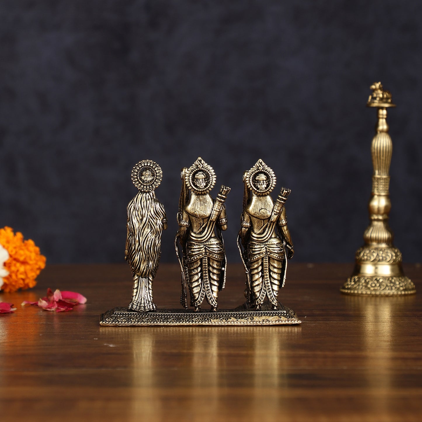 Intricate Brass Lightweight Ram Darbar Idol - 3" Tall