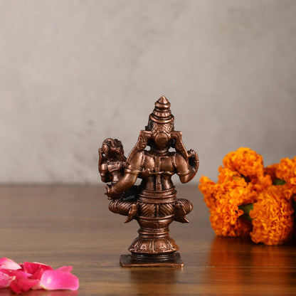 Pure Copper Relaxed Sita Ram Idol - 4 Inches