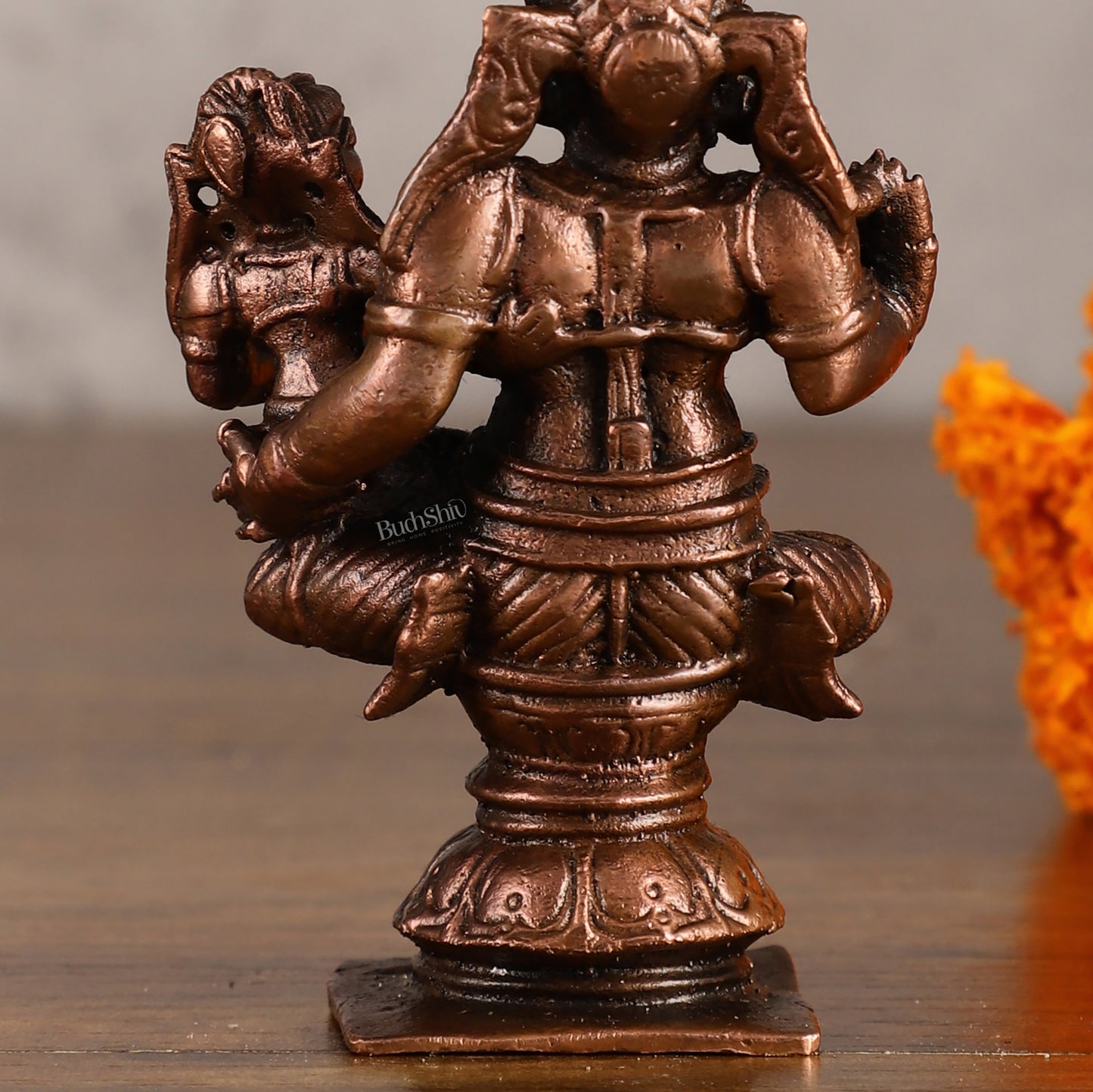 Pure Copper Relaxed Sita Ram Idol - 4 Inches