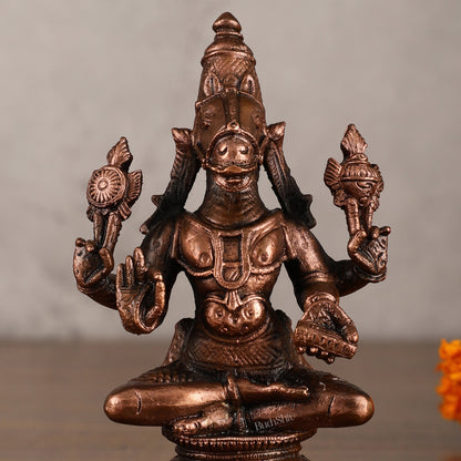 Pure Copper Hayagriva Idol - 5 Inches