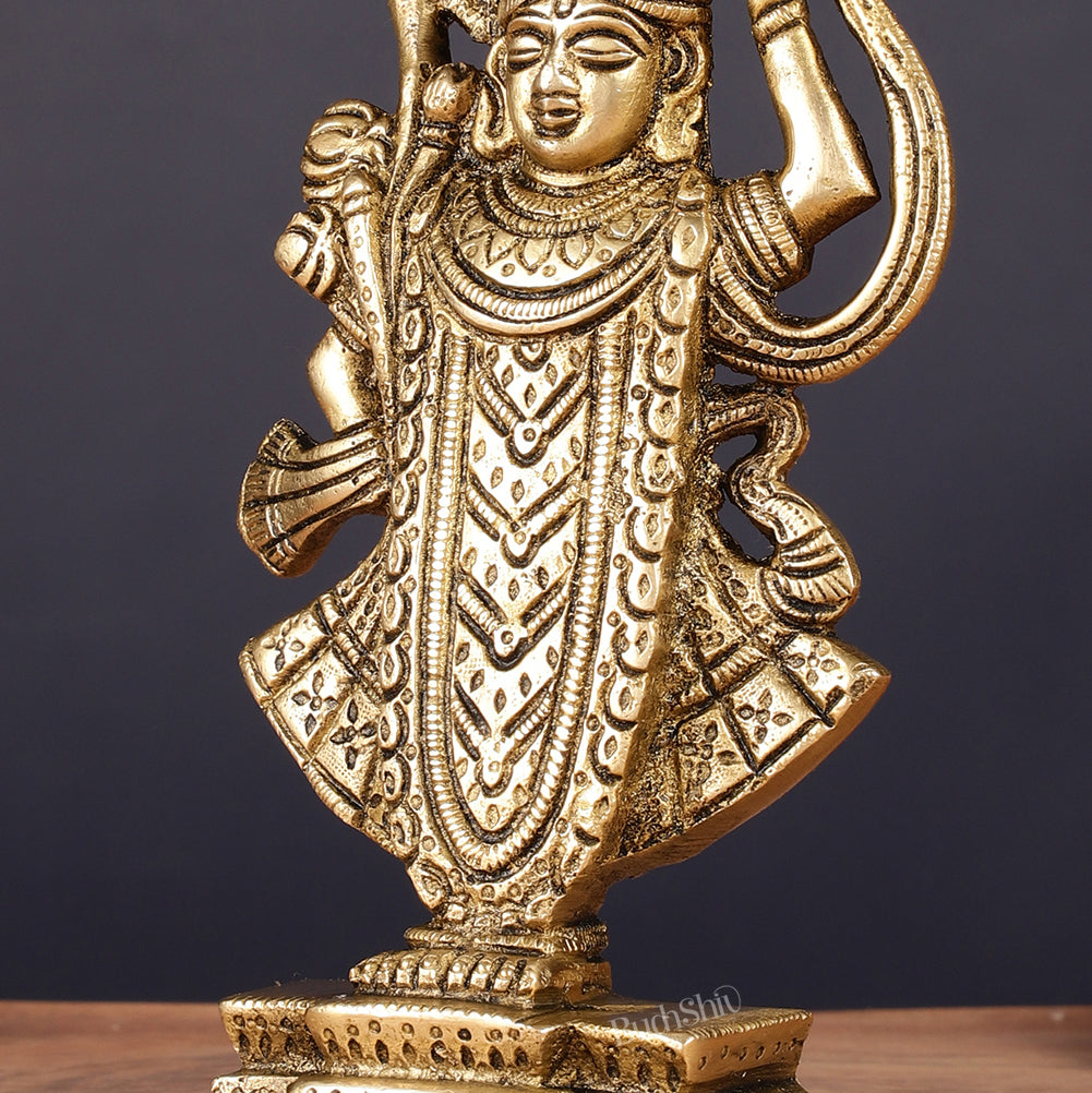 Pure Brass Nathdwara Shreenath Ji Idol 7"