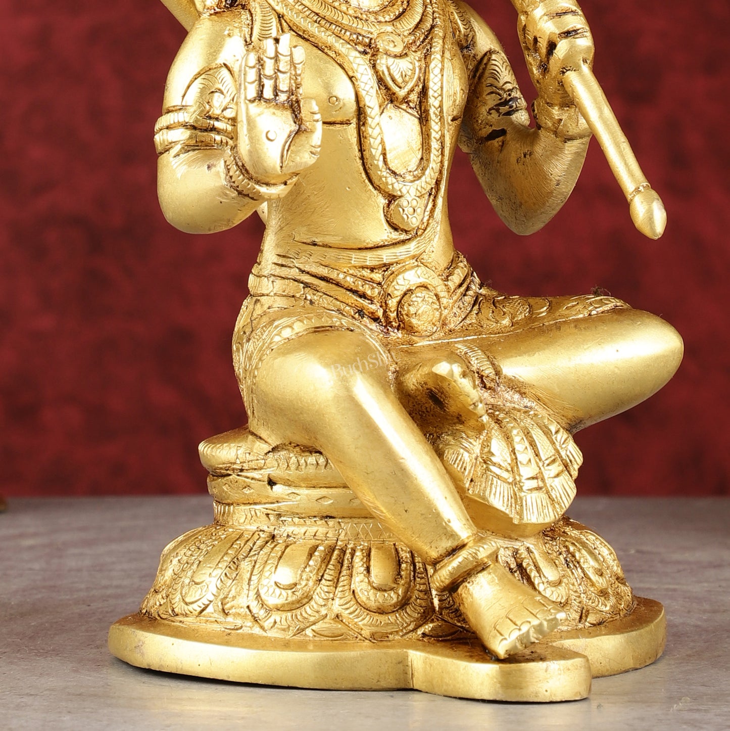 Pure Brass Handcrafted lord Hanuman Idol - 8"