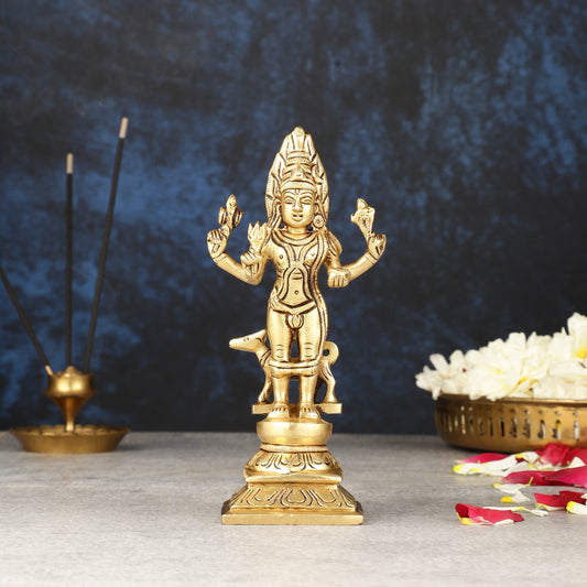 Superfine Brass Kaal Bhairav Idol - 6.5