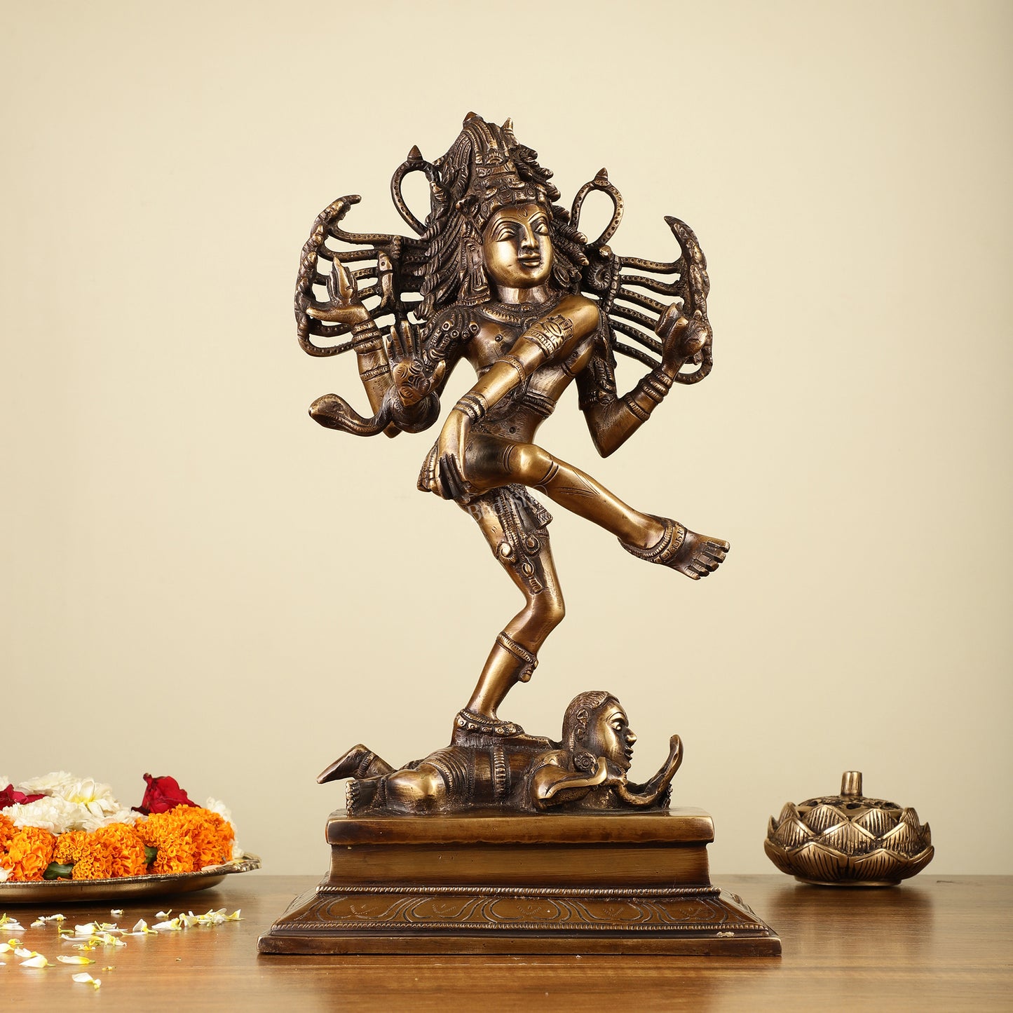 Antique Tone Brass Dancing Shiva Nataraja 14"