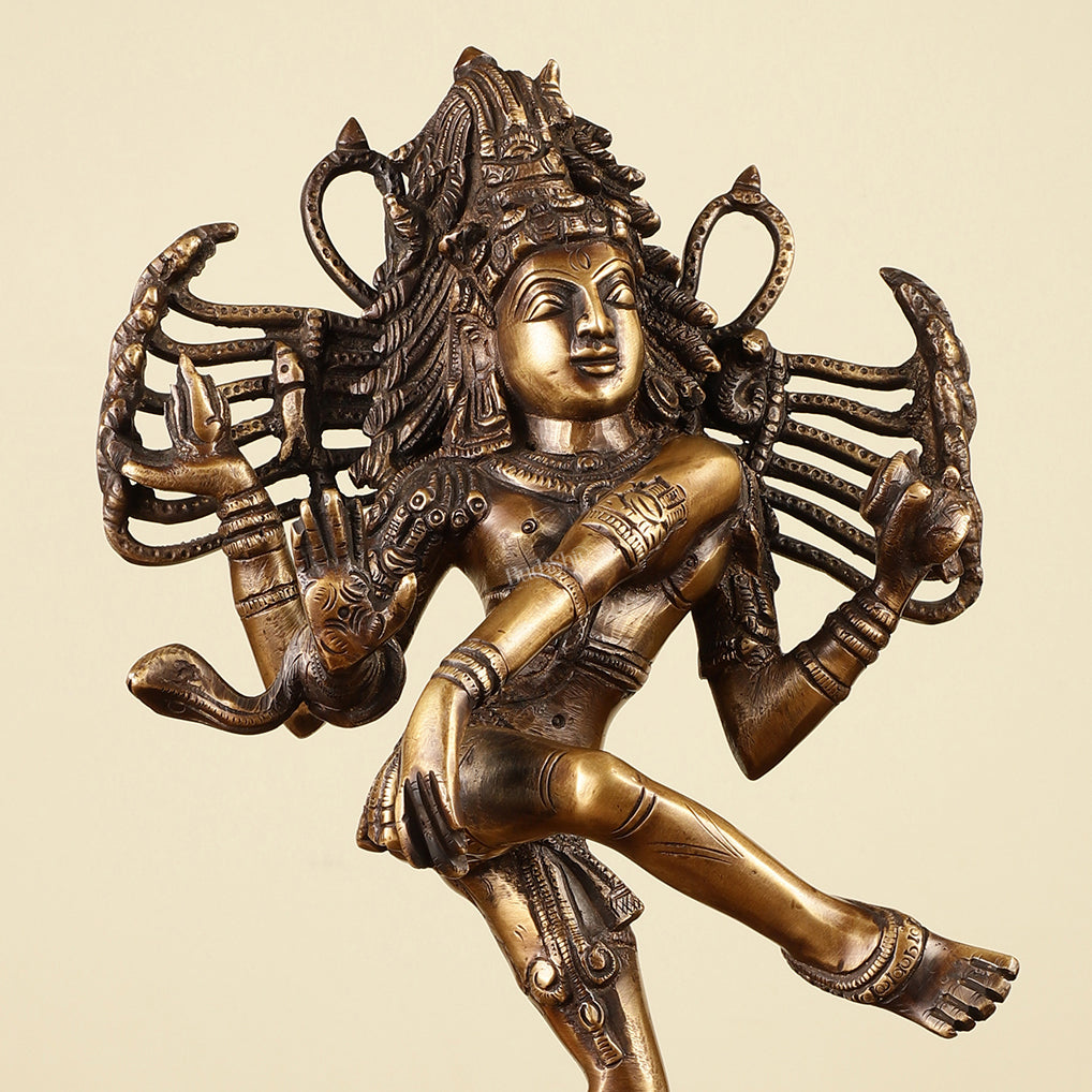 Antique Tone Brass Dancing Shiva Nataraja 14"