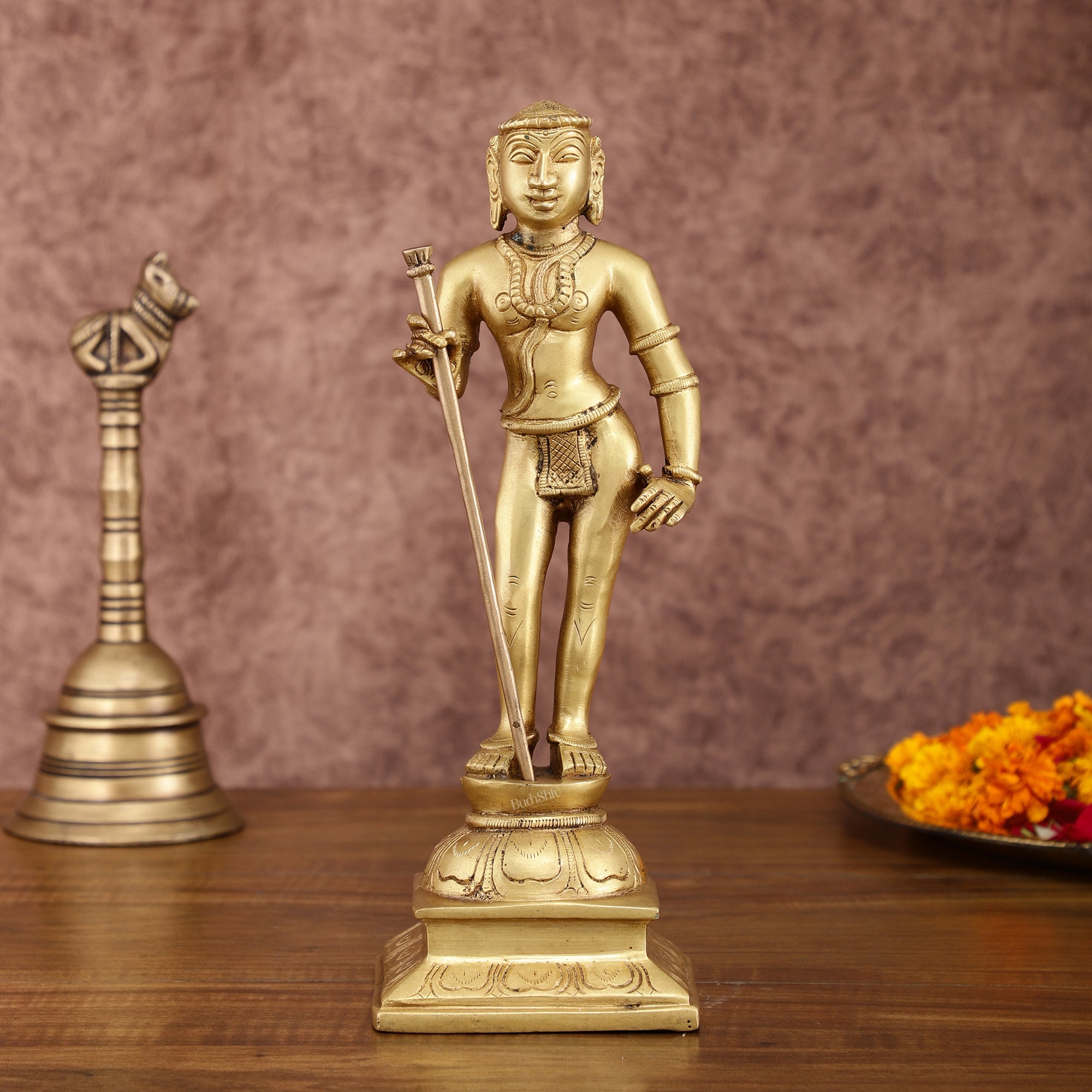 Pure Brass Kartikeya Palani Murugan KumaraSwamy Idol | 11 Inch Height ...