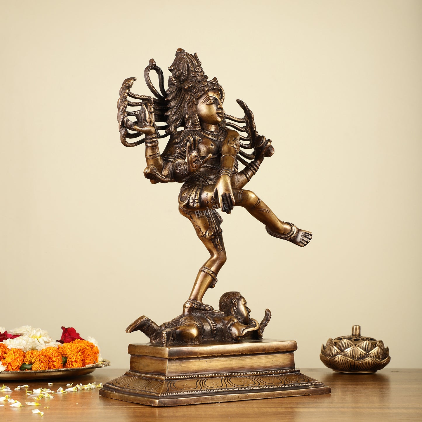Antique Tone Brass Dancing Shiva Nataraja 14"