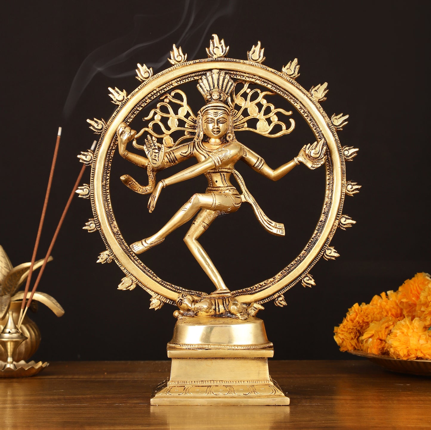 Brass Superfine Nataraja Statue - 11.5" Detailed Sculpture