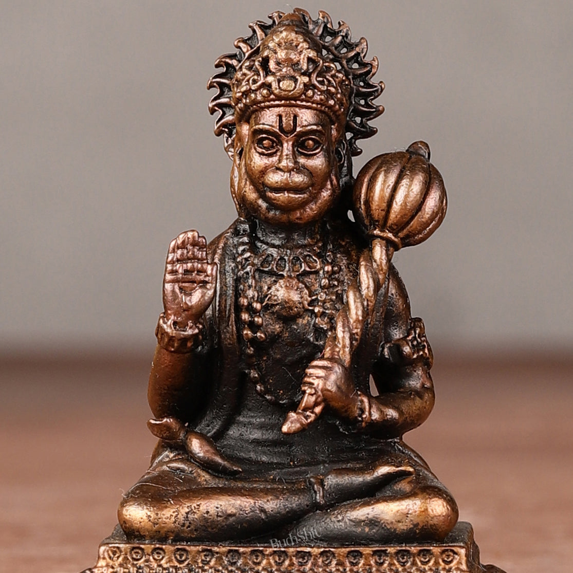 Blessing Hanuman Idol: Pure Copper | 2"