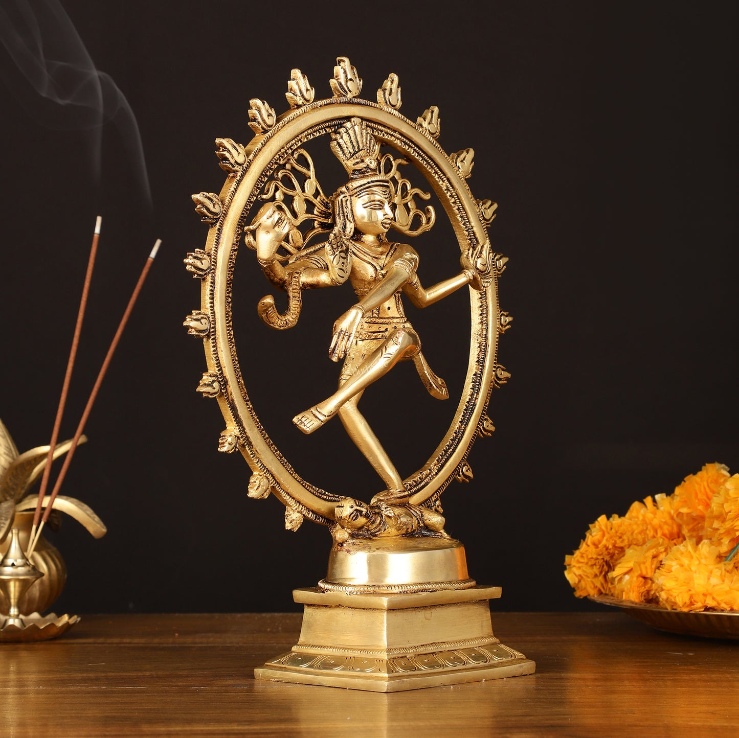 Brass Superfine Nataraja Statue - 11.5" Detailed Sculpture