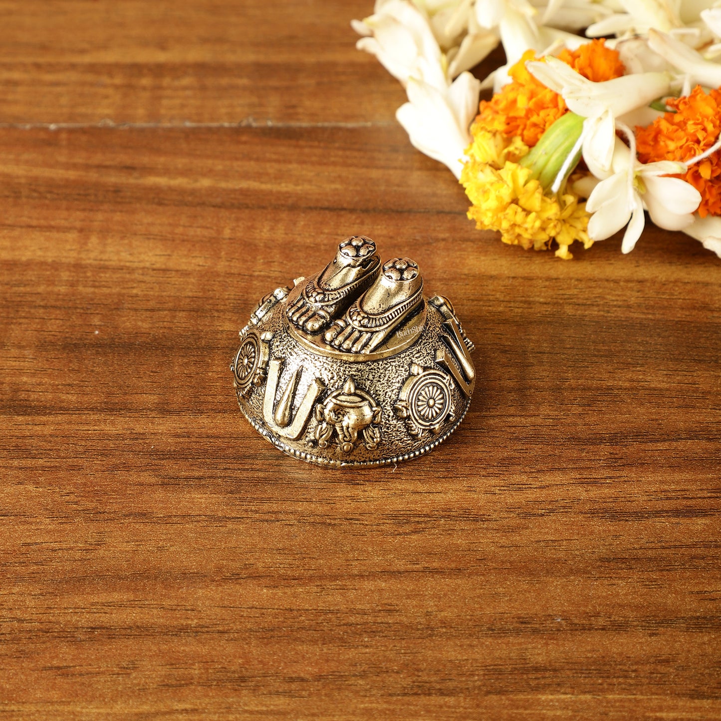 Pure Brass Superfine Lord Tirupati Balaji Feet Charan Paduka | 1.5 Inch Height |