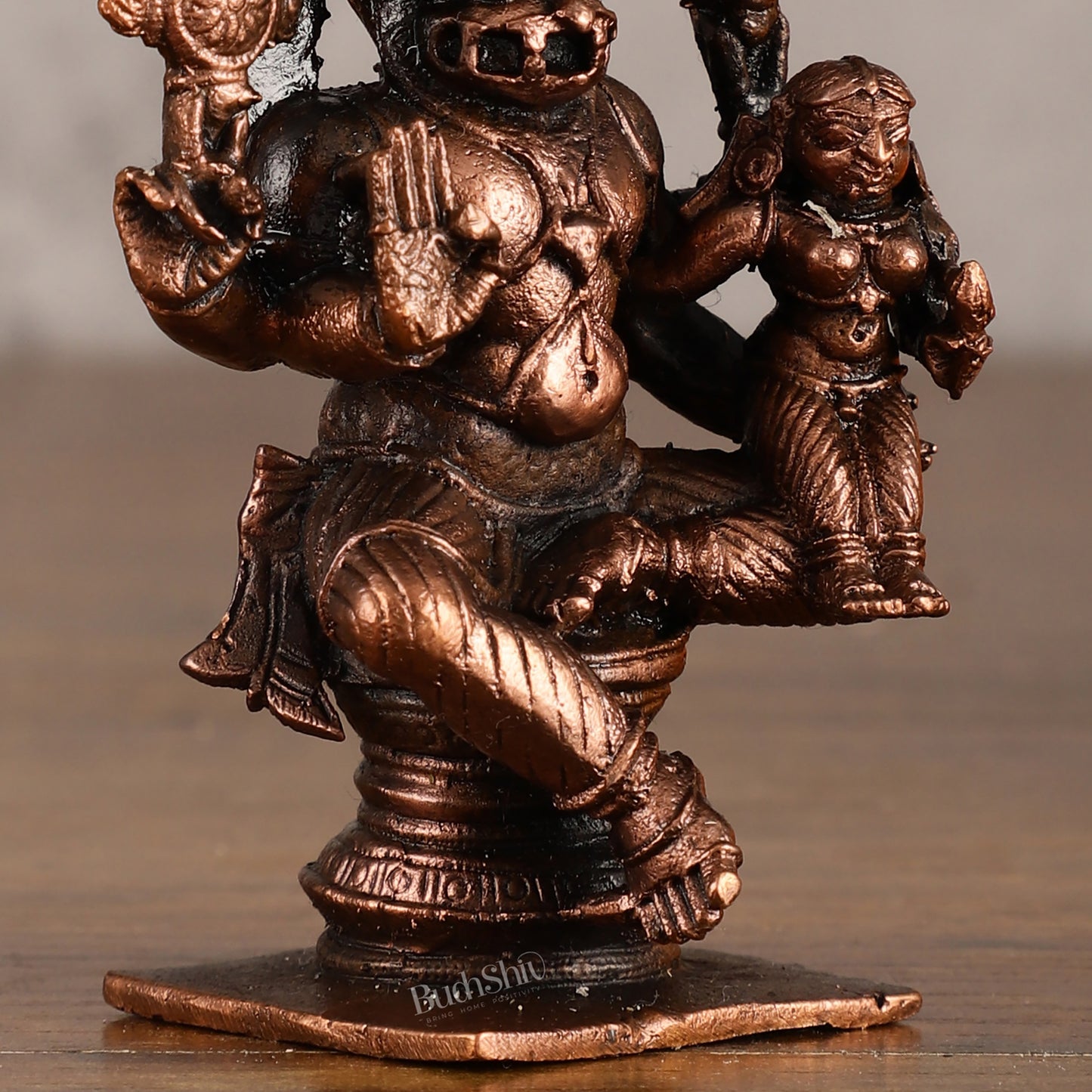 Pure Copper Narsimha Lakshmi Idol - 4 Inches