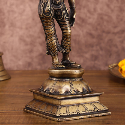 Traditional Brass Devi Parvati Uma Idol | 10 Inches | Vintage Touch