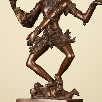 Exquisite 16-inch Brass Dancing Lord Shiva Statue