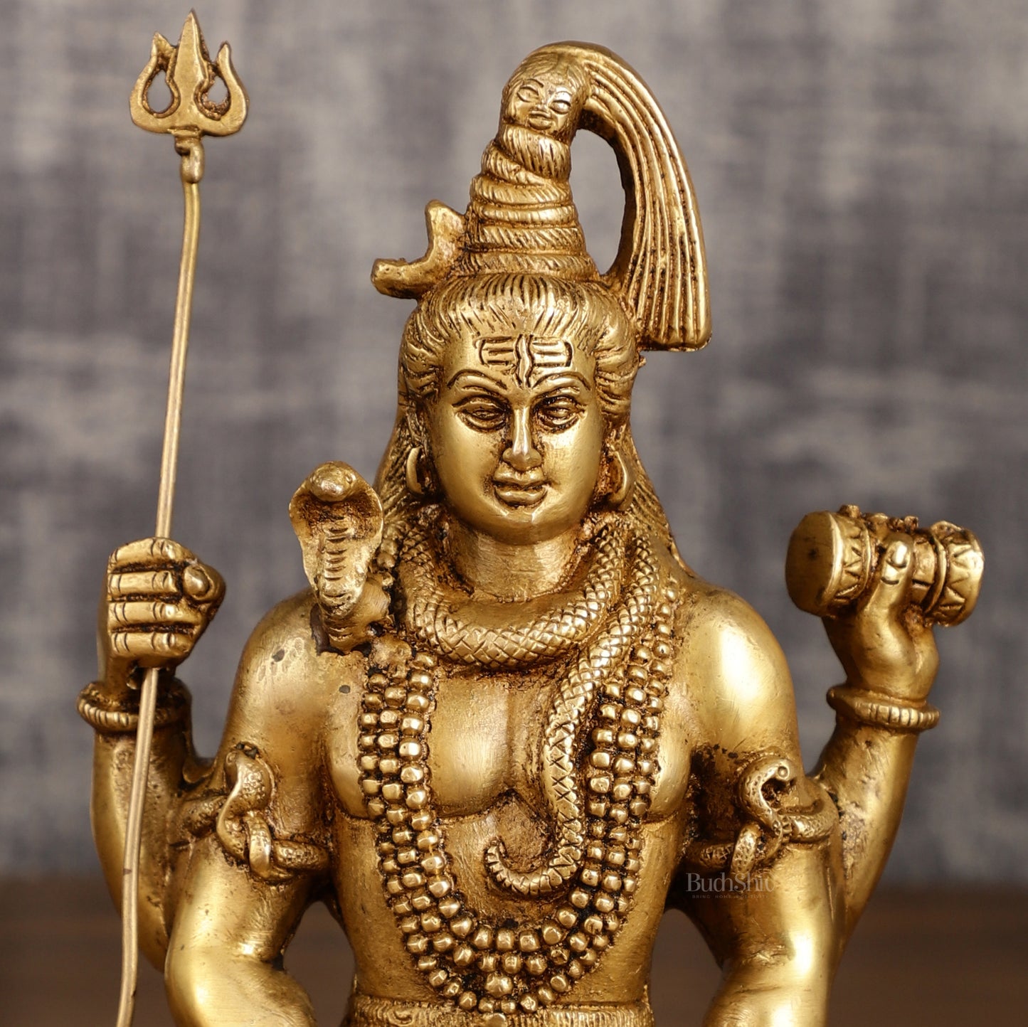 Handcrafted Pure Brass Lord Shiva Meditation Idol | 8.5 Inch