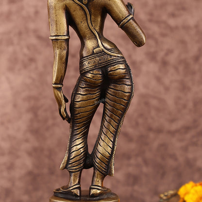 Traditional Brass Devi Parvati Uma Idol | 10 Inches | Vintage Touch