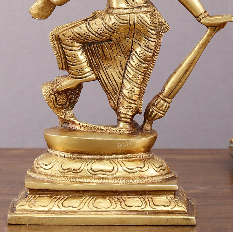 Pure Brass Lord Varaha with Goddess Lakshmi & Bhumi Devi – 8.5 inch