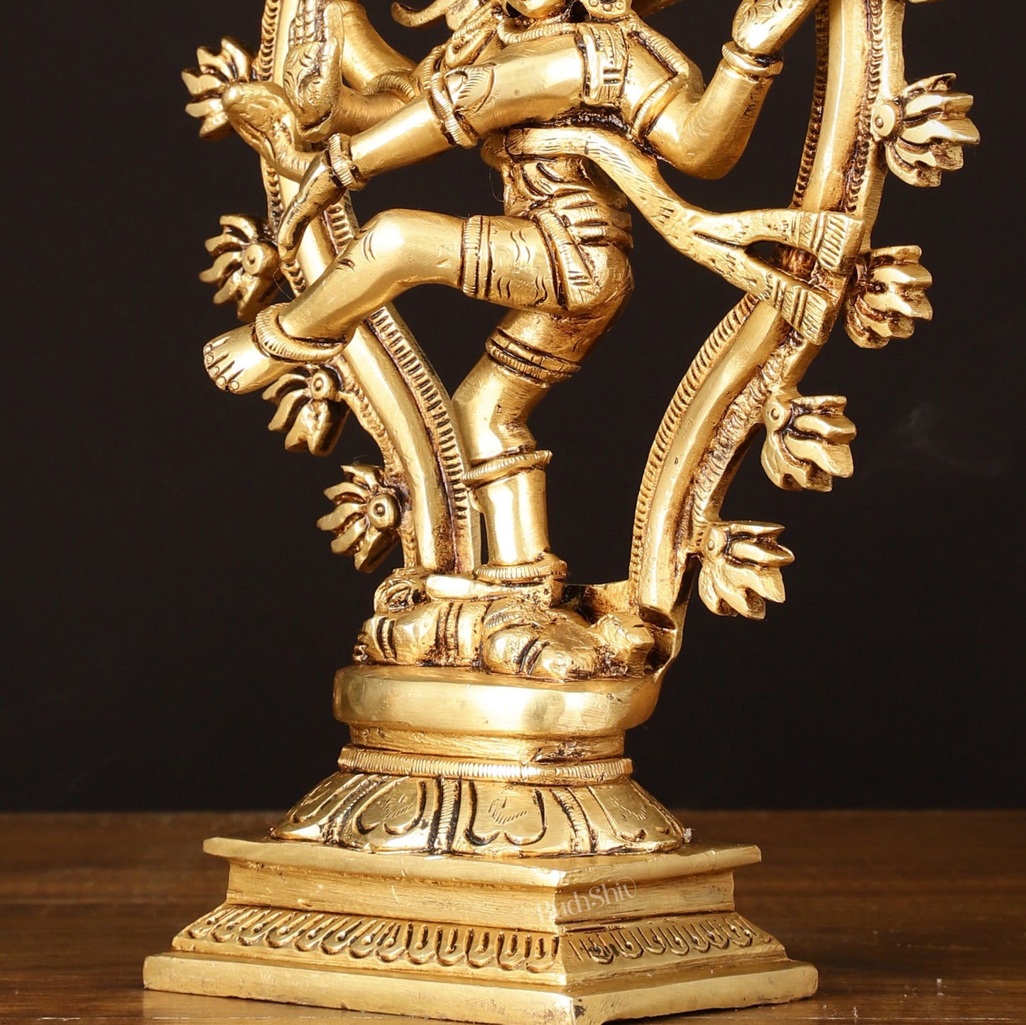 Brass Handcrafted Superfine Nataraja Statue - 10" Lord of Dance Sculpture