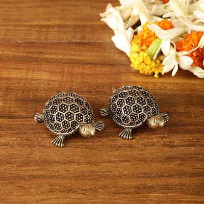 Pure Brass Handcrafted Vastu Feng Shui Tortoise Pair | Intricately Carved