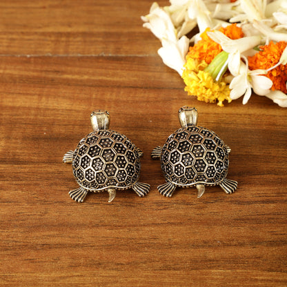 Pure Brass Handcrafted Vastu Feng Shui Tortoise Pair | Intricately Carved