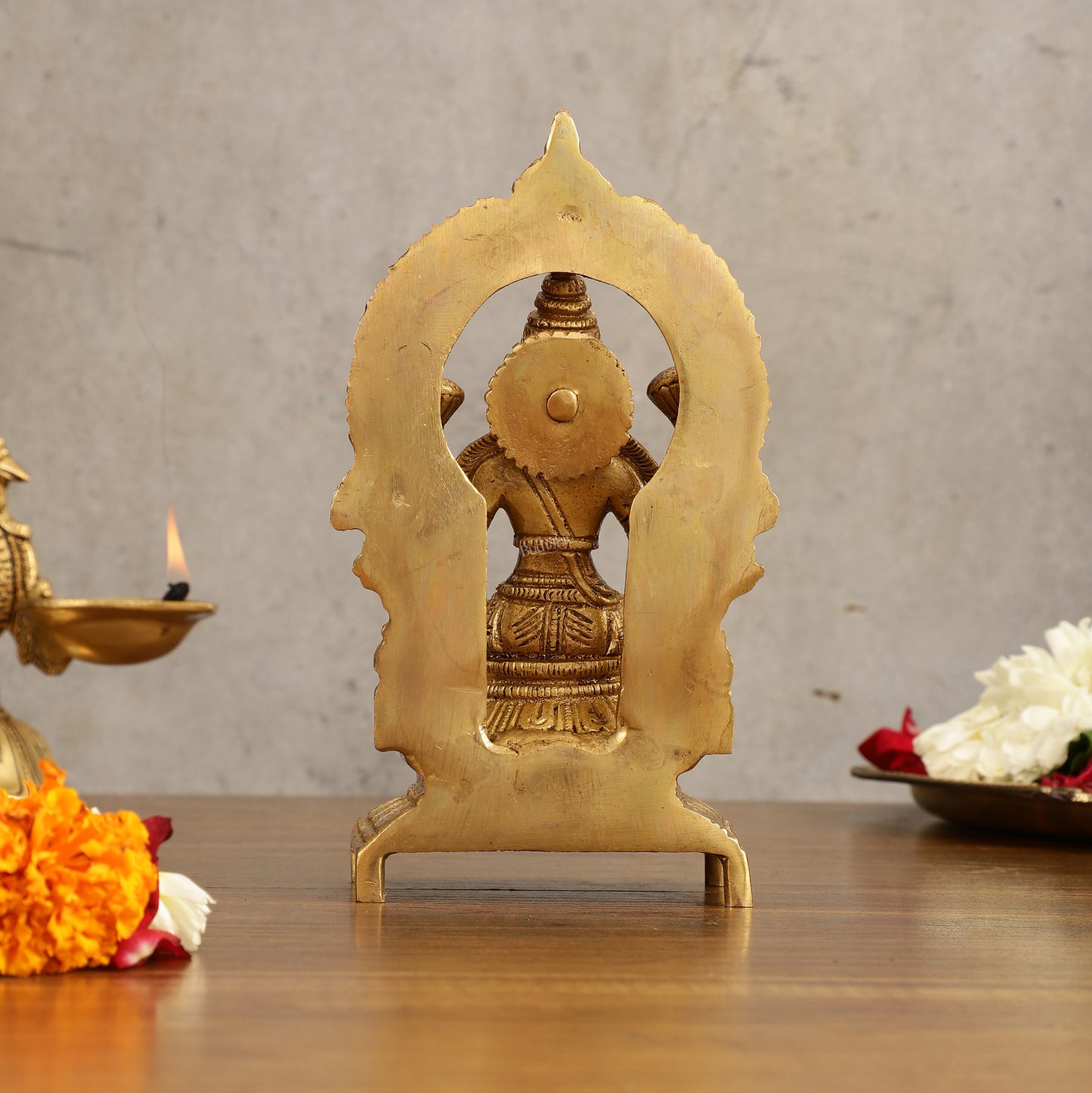 Buy Pure Brass Goddess Lakshmi Idol with Arch - 7 Inches