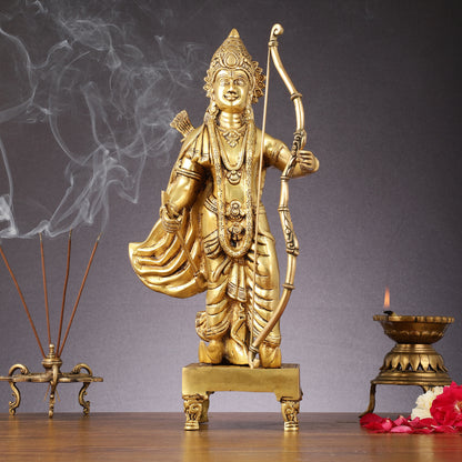 Brass Lord Rama statue | 18"