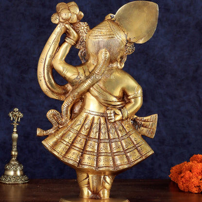 Handcrafted brass Lord Shrinath Ji Statue | From Nathdwara | Height 13 Inch