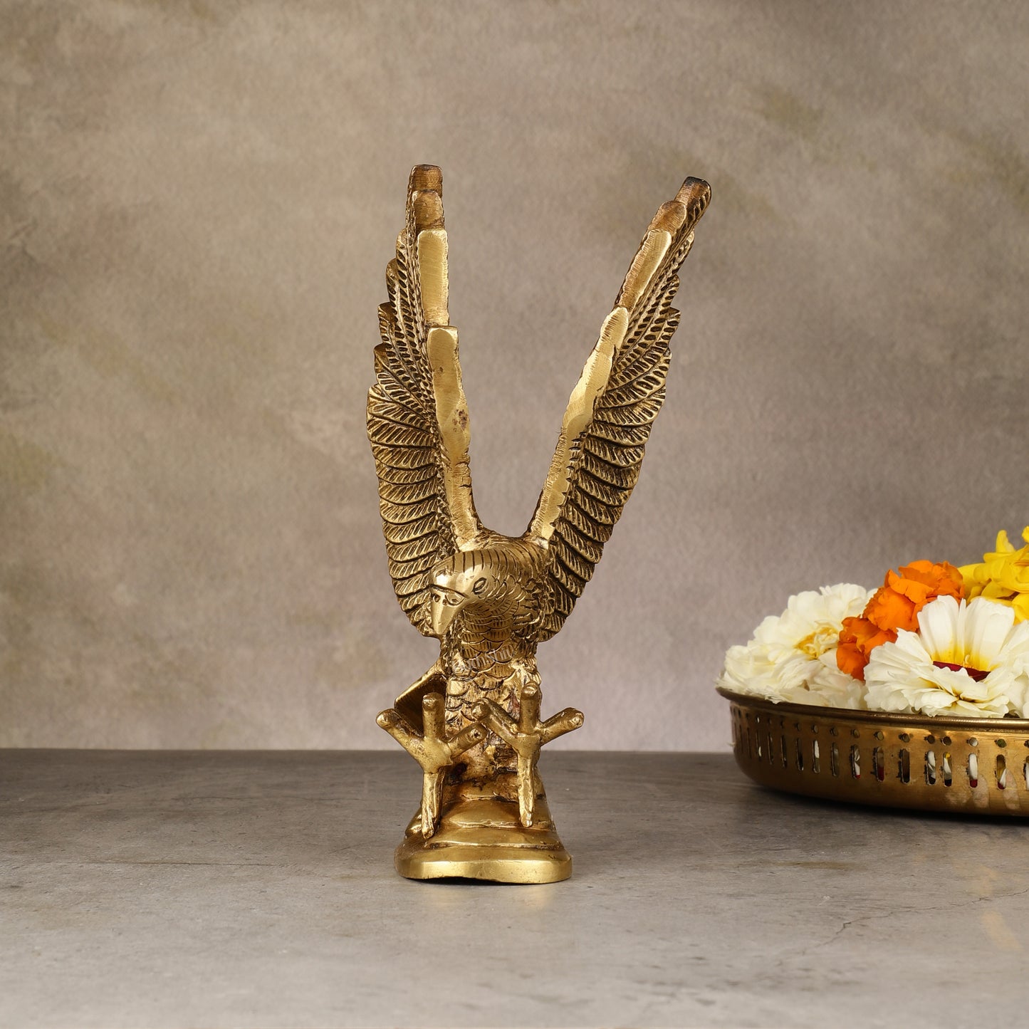 Brass Vastu Eagle with Open Feathers - 7.5" fengshui